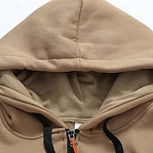 economico Felpa Tattica-Per uomo Felpa con cappuccio Felpa con cappuccio e zip corta Felpa con cappuccio in pile Felpa con cappuccio tattica Nero Blu marino Cachi Grigio chiaro Grigio scuro Con Cappuccio Semplice Tasca