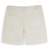 economico Classico-Per uomo Shorts Shorts di Lino Shorts eleganti Pantaloncini Estivi Shorts da Spiaggia Tasca Bottoni Gamba Dritta Semplice Comodità Traspirante Lunghezza al ginocchio Casuale Quotidiano Ferie Vacanza