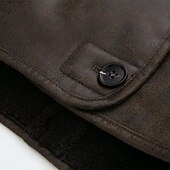 preiswerte Kunstlederjacken-Damen Fleecejacke Freizeitjacke Wildlederweste Winddicht Warm Tasche Mode Modern Lässig Einfarbig Ausgehen Wochenende Einreihig Regulär Revers Normale Passform Langarm Oberbekleidung Braun Beige