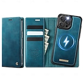 cheap iPhone Cases-Phone Case For iPhone 16 iPhone 15 iPhone 14 13 12 11 Pro Max Plus Flip Cover Detachable Magnetic Support Wireless Charging TPU PU Leather