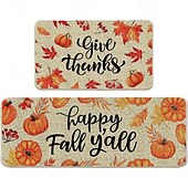 billige Tepper og matter og tepper-halloween &amp;Thanksgiving sklisikker kjøkkenmatte - flekkbestandig krystallfløyelsteppe til badet &amp;døråpning
