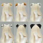 abordables Accessoires de coiffure-Serre-tête oreilles de shiba inu avec queue – accessoires de cosplay oreilles et queue de chien faits à la main, oreilles de chien-loup pour Halloween, fête et jeu de rôle