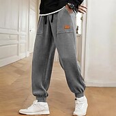 economico Pantaloni della tuta-Per uomo Pantaloni da tuta Joggers Pantaloni in velluto a coste Tasca Elastico in vita Coulisse Semplice Comodità Sport all&#039;Aperto Quotidiano Moda Casual Marrone Scuro Nero Micro-elastico