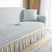 cheap Sofa Cover-3D Bubble Lattice Elegant Stretch Sofa Cover Loveseat Cover Couch Cover Spandex Elastic Sofa Slipcover Protector with Skirt