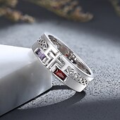 cheap Event &amp; Party Supplies-Personalized Birthstone Ring Custom Gift for Men, Custom Name Engraved Men&#039;s Ring, Perfect Gift for Dad Husband Boyfriend, Father&#039;s Day, Anniversary, Christmas, Valentine&#039;s Day
