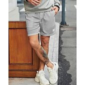 preiswerte Lässige Shorts-Herren Shorts Sommershorts Freizeitshorts Cordshorts Tasche Elastischer Bund Kordelzug Einfach Komfort Atmungsaktiv Kurz Outdoor Sport Klassisch Lässig Schwarz Weiß Mikroelastisch