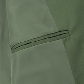 abordables Costumes de mariage-Costumes de mariage pour hommes Affaires Noire Sauge Mode Formelle Été Couleur unie Coupe standard 3 pièces Simple bouton Deux boutons