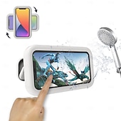cheap Waterproof Phone Pouch-360 Rotatable Retractable Adjustable Shower Phone Case HolderAnti-fog HD &amp; sensitive screen Wall Mounted Phone Holder for Bathroom Mirror Bathtub KitchenShower Accessories for 4-7 Phones
