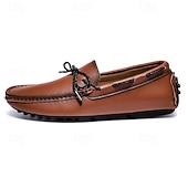 halpa Miesten loaferit ja nauhattomat kengät-Ruskeat mokkasiinit miehille – klassiset slip-on-kengät käsin ommelluilla yksityiskohdilla, sopivat sekä rentoon että juhlavaan käyttöön
