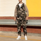 economico Tute basic-Per uomo Felpa con cappuccio Tuta da Ginnastica Felpa con cappuccio a zip intera Tuta da Allenamento Verde militare Cachi Grigio Con Cappuccio Mimetico 2 Pezzi Sport &amp; Outdoor Quotidiano Ferie
