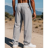 baratos Calças de Corrida &amp; Meias-Homens Calças de Corrida Calças esportivas Calça de moletom jogger Com Cordão Bolsos Calças Ginásio Roupa Esportiva Dar certo Verão Leve Pavio Humido Respirável Pesca Equitação Corrida Ajuste Largo