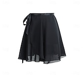 voordelige Balletkleding-Volwassen balletdansrok, elastische taille chiffon halve rok met lintstrik, ideaal voor de training &amp;balletopleiding