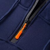 abordables sweats à capuche basiques pour hommes-Homme Sweat à capuche Sweat à capuche quart zippé Noir bleu marine Kaki Gris Clair Gris foncé À capuche Uni Patchwork Poche Avant Quart de zip Sport &amp; Loisir Occasionnel Quotidien Streetwear Frais