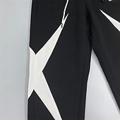 preiswerte Sweatpants-Herren Sporthose Jogginghose Hose Tasche Elastischer Bund Kordelzug Farbblock Komfort Sport im Freien Täglich Mode Lässig Schwarz Mikroelastisch