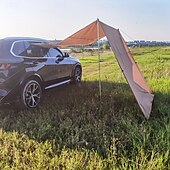 baratos Proteção Solar-um conjunto de tendas de acampamento ao ar livre com guarda-sóis laterais adequados para SUVs disponíveis em quatro cores com função de proteção UV, perfeitos como presentes de Natal
