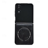 cheap Samsung Cases-Phone Case For Samsung Galaxy Z Flip 7 Z Flip 6 Z Flip 5 Z Flip 4 Z Flip 3 Back Cover Magnetic Shockproof Retro TPU PU Leather