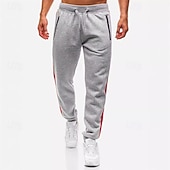 tanie Dresy-Męskie Spodnie dresowe Uprawiający jogging Spodnie Kieszeń Elastyczny pas Ściągana na sznurek Kolorowy blok Komfort Sporty na świeżym powietrzu Codzienny Moda Codzienny Czarny Jasnoszary Średnio