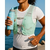 cheap Running Vest-Running Vest Hydration Vest Backpack Reflective Waterproof Lightweight Polyester Hydration for Marathon Hiking Trail Race