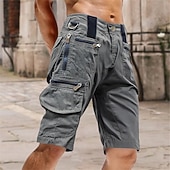 economico All&amp;#39;aperto-Per uomo Pantaloncini cargo Shorts Pantaloncini Estivi Tasca con cerniera Multi-tasche Semplice Comodità Indossabile Lunghezza al polpaccio All&#039;aperto Sport Quotidiano Moda Casual Nero Marrone