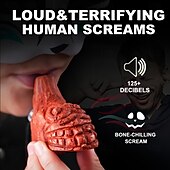 お買い得  キャンプ用品-大音量のアステカの死のホイッスル - 最大125デシブルのリアルな人間の叫び声。黒いオランウータンのデザイン。ハロウィーンの緊急サバイバルやコスチュームパーティーに最適。サバイバルツール、テーマパーティーAC。