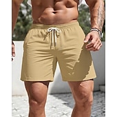 economico Pantaloncini casual-Per uomo Shorts Pantaloncini Estivi Pantaloncini casual Tasca Elastico in vita Coulisse Semplice Comodità Traspirante Corto All&#039;aperto Vacanza Canotta sportiva Casual Nero Bianco Micro-elastico