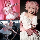cheap Party Wigs-Cosplay Wig Pink Ponytail Wigs with Bangs Cute Lolita Pigtails Wig for Women Girls Halloween Party