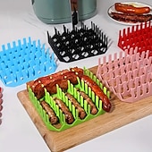 cheap Baking &amp; Pastry Tools-3pcs Reusable Silicone Air Fryer Liners Set Non-Stick Silicone Tray, Bacon Rack &amp; 9-Cavity Mold for Eggs and Cupcakes Multi-Use Air Fryer Accessories