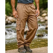 preiswerte Unterteile-Herren Cargohosen Wanderhosen Außen Normale Passform Wasserdicht Winddicht Unterteile Tasche Schwarz Armeegrün Camping / Wandern Laufen S M L XL XXL