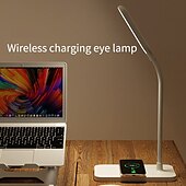 お買い得  デスクランプ-LEDデスクランプ テーブルランプ ナイトスタンドライト 家庭用 3つの照明モード ワイヤレス 急速充電 デスクライト タッチコントロール 調節可能なグースネック 読書用