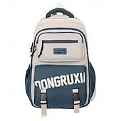 cheap College Backpacks-Men’s Colorblock School Backpack – Large Capacity Casual Bookbag for Teen Boys, High School &amp; College Students