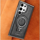 levne Pouzdra pro Samsung-telefon Carcasă Pro Samsung Galaxy S25 S24 S23 Ultra Plus Zadní kryt se stojánkem Magnetické Nárazuvzdorné Retro TPU PU kůže