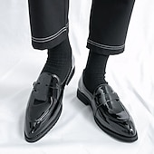 billige Loafers-herresko i skinnende gull – metalliske slip-on-sko til bryllup, kveldsgallaer og forestillinger