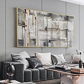 abordables Peintures Abstraites-Handmade Oil Painting Canvas Wall Art Decoration Modern Abstract Texture Home Decor Rolled Frameless Unstretched Painting