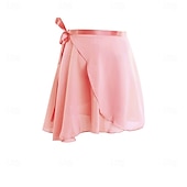 voordelige Balletkleding-Volwassen balletdansrok, elastische taille chiffon halve rok met lintstrik, ideaal voor de training &amp;balletopleiding