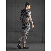 abordables Déguisements de couple et de groupe-Crâne squelette cyborg robot body Halloween groupe couples costumes corps entier combinaison effrayant costume hommes femmes garçons enfants adultes performance fête club Halloween carnaval jour des
