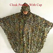 economico Attrezzatura da Campeggio-Mantello mimetico 3D con foglia d&#039;acero, design taglia unica, cappuccio in rete, perfetto per attività all&#039;aperto, birdwatching, caccia, giochi stealth