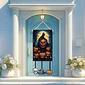 お買い得  ハロウィン壁タペストリー-ハロウィンの旗 ゴースト柄の旗 - 屋外用のクリエイティブなホリデーガーデンフラッグ、ハロウィン用の小さなガーデンフラッグ