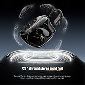 abordables Écouteurs Bluetooth sans fil-Nouveau casque Bluetooth à écran étoilé suspendu à l&#039;oreille, type sport, pas dans l&#039;oreille, casque Bluetooth sans fil OWS