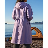 preiswerte Wasserdichte Jacken-Damen Regenmantel Außen Wasserdicht Winddicht Wanderoutfits Wanderbekleidung Winter Herbst Oberteil Camping / Wandern / Höhlenforschung Laufen Einfarbig Rosa Blau Purpur