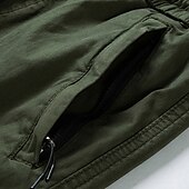 baratos Calças Cargo-Homens Calças Cargo Calças Cintura elástica Com Cordão Bolso multi Tecido Vestível Ao ar livre Diário Acampar e Caminhar Moda Clássico Preto Verde Tropa