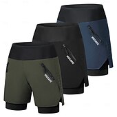 abordables Shorts, collants et pantalons pour hommes-Wosawe – Short de cyclisme d&#039;été Speed Mountain, sous-vêtement une pièce, short de course à pied et de randonnée, multi-poches, respirant, faux deux pièces, cinq pantalons bd116