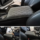 economico Organizzazione spazi-Bracciolo in memory foam per auto, cuscino per console centrale con tasca portaoggetti, porta telefono, scatola per fazzoletti, supporto per gomiti per il comfort di guida