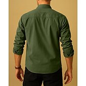 economico Cime-Per uomo camicia cargo Camicia da escursionismo Camicia militare Manica Lunga Collo ripiegato Maglietta Top Esterno Asciugatura Rapida Leggero Traspirante Cotone Nero Verde militare Cachi Caccia