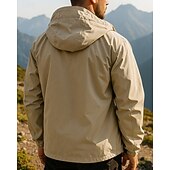billiga Fleece &amp; 3 i 1-jackor-Herr Vindtät jacka Softshelljacka Utomhus Vattentät Vindtät Vandringskläder Vandringskläder Vår Höst Överdelar Camping / vandring / grottforskning Löpning Ensfärgat Svart Vit Gul