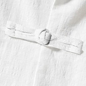 economico Casual da lavoro-Per uomo Camicia Camicia di lino Camicia con colletto cinese Camicia con colletto alla coreana Camicia casual Camicia di cotone Semplice Vacanza Camicia hawaiana Nero Bianco Blu marino Beige Manica