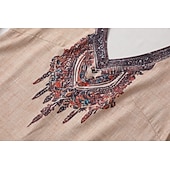 levne Boho šaty-Dámské Midi šaty Boho šaty Šaty s potiskem Westernové šaty Módní Moderní Venkovní Dovolená Běžný Květiny Dlouhý rukáv Do V Khaki Léto