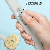 olcso Fürdőszobai kütyük-2 db-os hosszú nyelű kádmasszázs tisztítókefe – puha sörtéjű, japán stílusú háttisztító kefe iszapfürdőhöz &amp;bőrvédő, tartós és biztonságos fürdőszobai kiegészítő