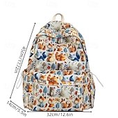 abordables Sacs à dos pour Enfants et Adolescents-Sac à dos mignon à imprimé animal pour filles – sac d&#039;école à motifs de renard et d&#039;ours de la forêt avec plusieurs poches pour les enfants et les adolescents