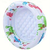 cheap Kiddie Pools-23 Inch Round Inflatable Toddlers Swimming Pool with Thickened PVC Material Portable Swimming Pool for Little Ones 3-Layer Design Smooth Surface 4 Air Vents Mixed Colors Perfect for Parties