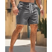 preiswerte Lässige Shorts-Herren Shorts Sommershorts Freizeitshorts Cordshorts Tasche Elastischer Bund Kordelzug Einfach Komfort Atmungsaktiv Kurz Outdoor Sport Klassisch Lässig Schwarz Weiß Mikroelastisch